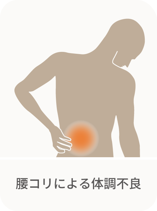 腰コリによる体調不良